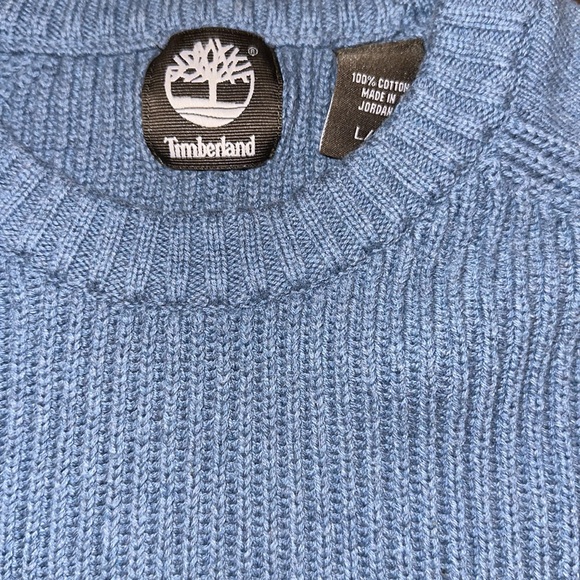 Timberland Blue Cotton Ribbed Sweater - Picture 2 of 10